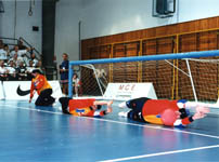 Partido de goalball de la selección española femenina